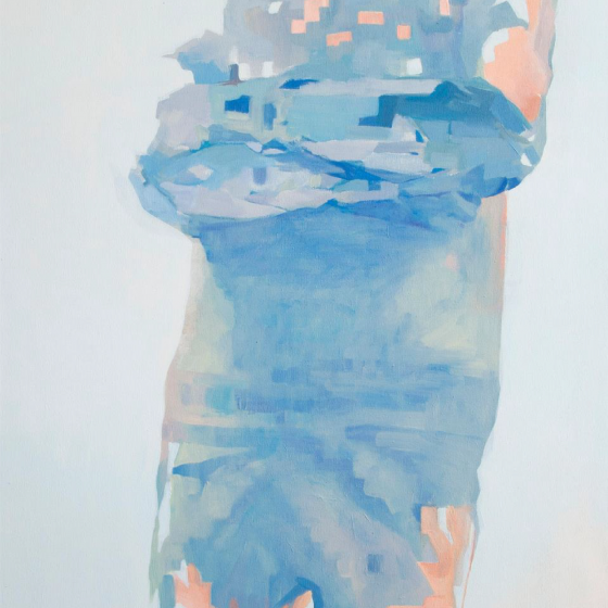 Broken 3D, akryl na płótnie, 70x150cm, 2022