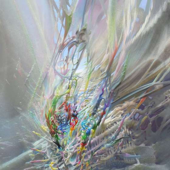 Polar and Equatorial 2023 acrylic linen 120x120cm