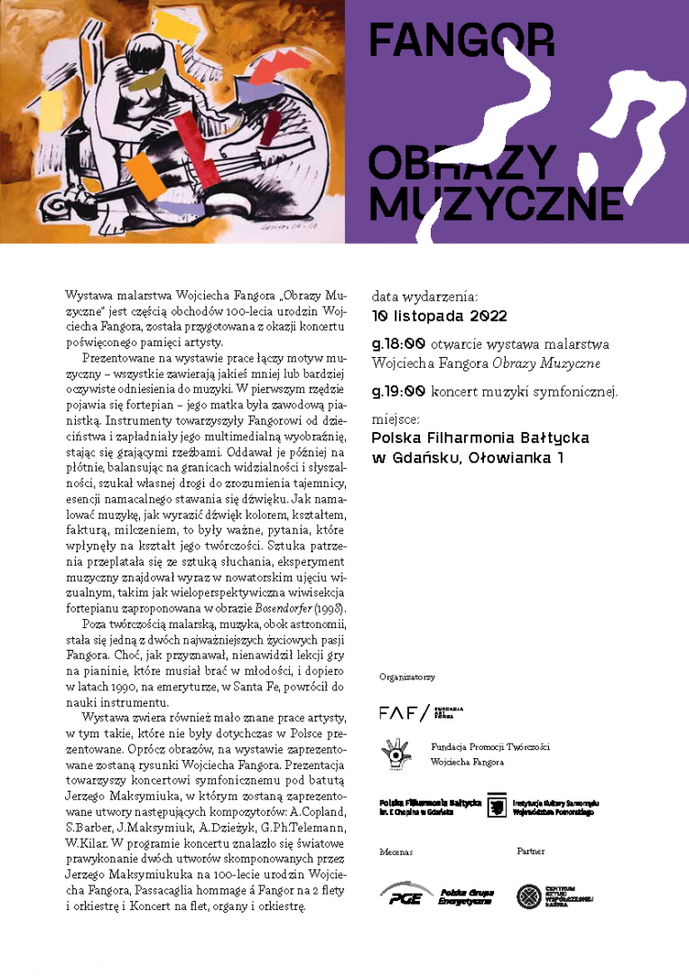 Wystawa malarstwa Wojciecha Fangora, Obrazy Muzyczne