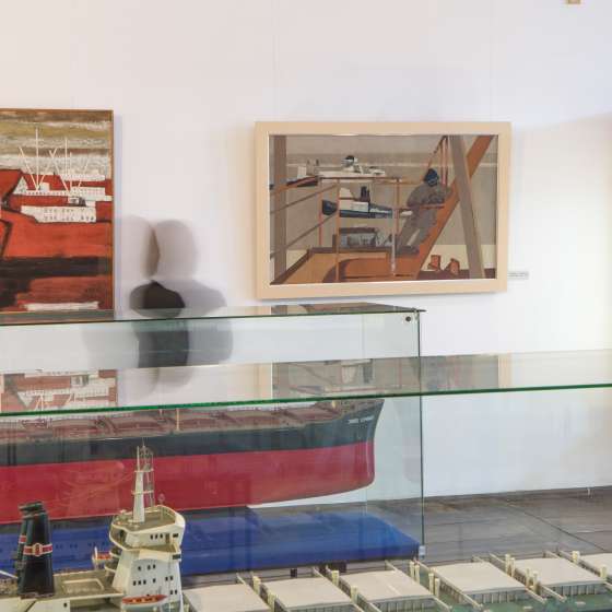 „Port Północny XII” - obraz, wystawa stała, Narodowe Muzeum Morskie; Gdańsk