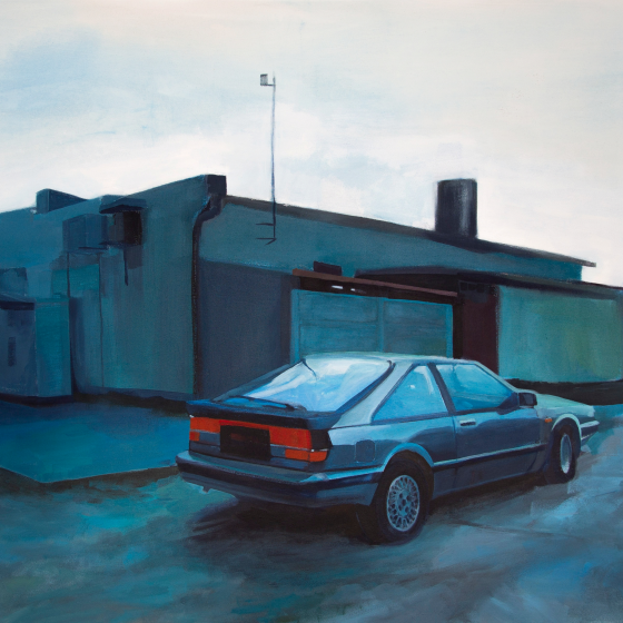 Retrofuturyzm, akryl na płótnie, 90x160 cm, 2023