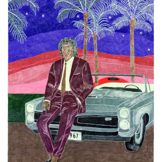 Ridge Forrester, 100x70 cm, rysunek kredkami