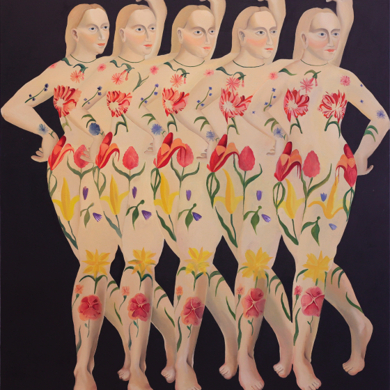 The Young Daughters of the Picts, olej na płótnie, 160x140 cm, 2023