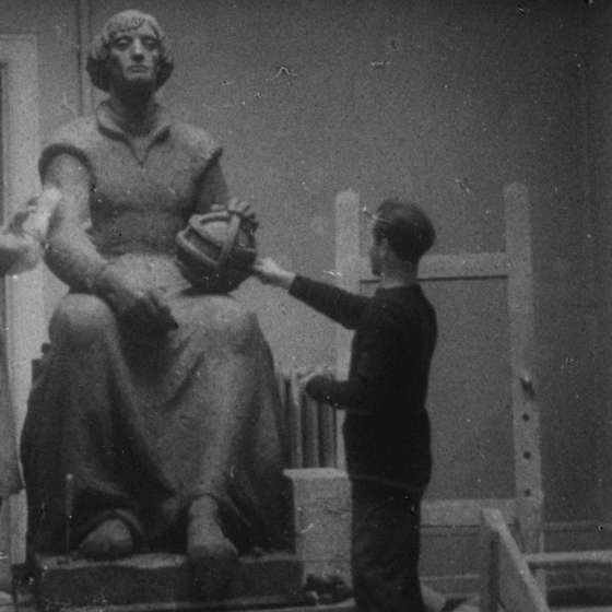 Anna Pietrowiec, Franciszek Duszeńko, projekt rzeźby Kopernika; Sopot; 1946-1952; I/A/1/25