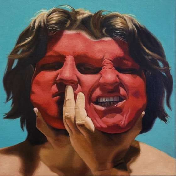 Piekelne mordy, olej, 50x50 cm