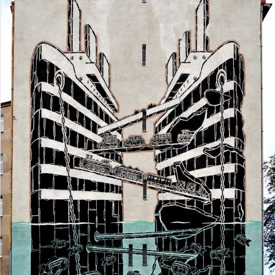 „Transatlantyki” – mural, Festiwal Traffic Design; Gdynia