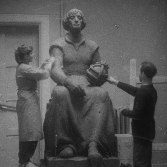 Anna Pietrowiec, Franciszek Duszeńko, projekt rzeźby Kopernika; Sopot; 1946-1952; I/A/1/26
