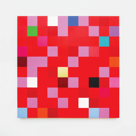 Maria Sønda, Love, akryl na płótnie, 100x100 cm, 2024