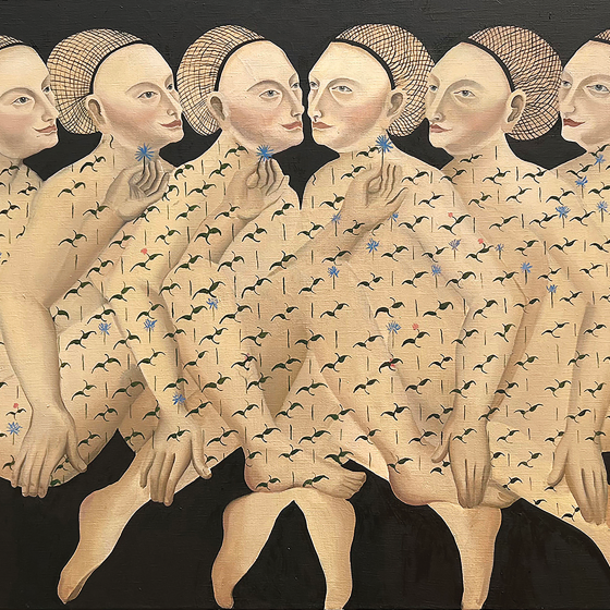 I can buy myself flowers, 90x130 cm, olej na płótnie, 2023