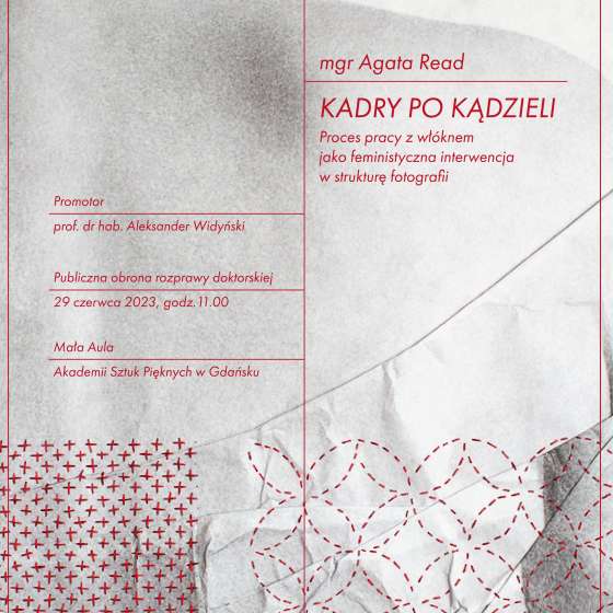 Publiczna obrona rozprawy doktorskiej mgr Agaty Read