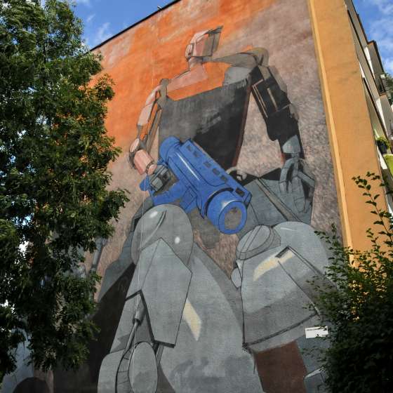 „Roboty” – mural, Festiwal na tysiąclecie Gdańska; Murale Gdańsk Zaspa, Kolekcja Malarstwa Monumentalnego; Gdańsk