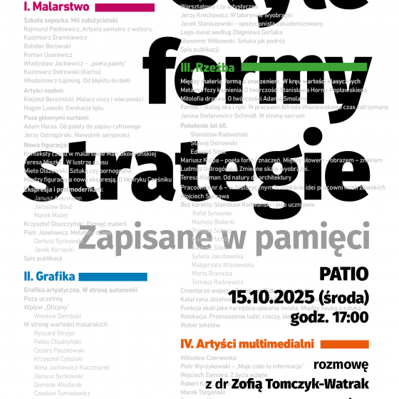 „Krytyka artystyczna to dialog - z dziełem, z artystą, ze światem”. Spotkanie z dr Zofią Tomczyk-Watrak