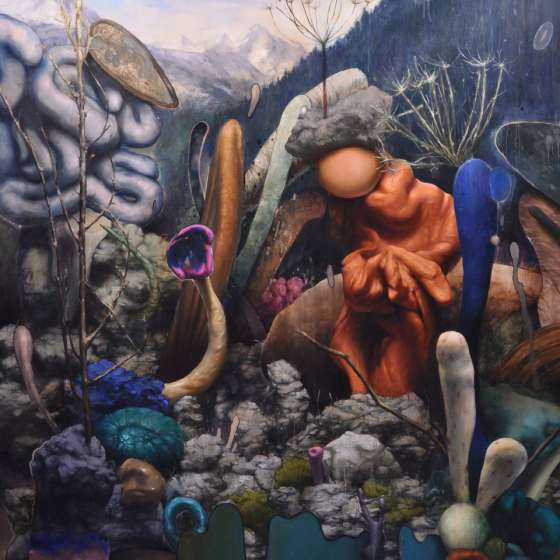 Golem (w górach), akryl i olej na płótnie, 220 x 180cm, 2020