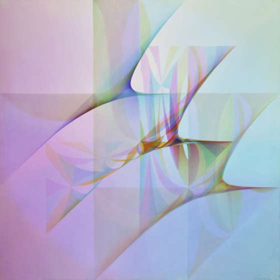 Polar and Equatorial 2023 acrylic linen 120x120cm