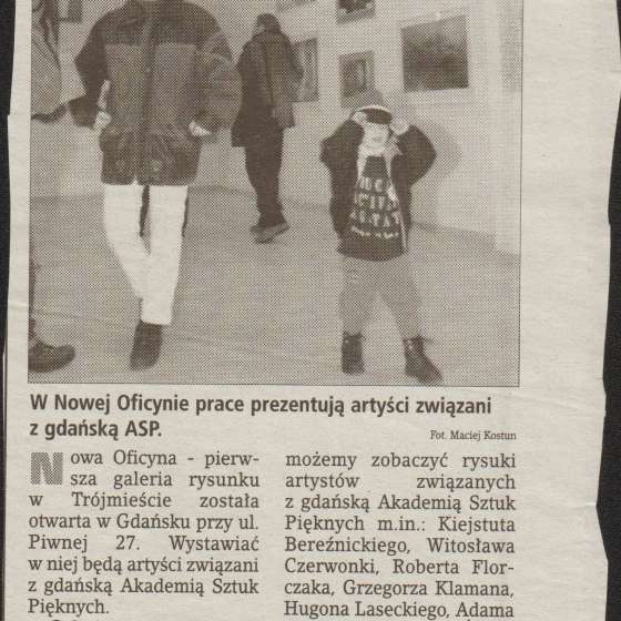 Rysunki z certyfikatem, Dziennik Batycki, 09.03.1998r.