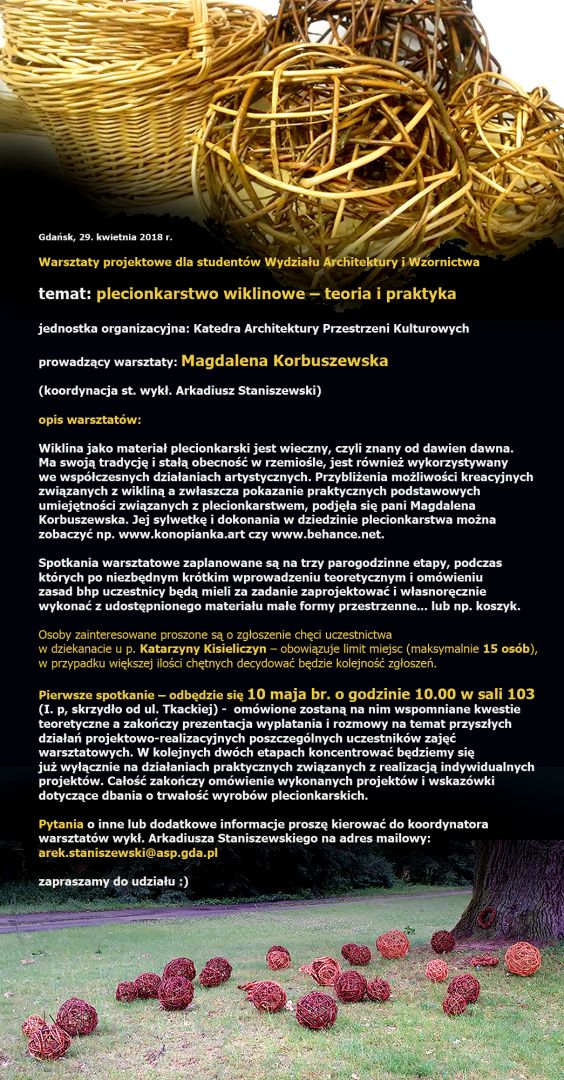 Warsztaty projektowe dla studentów Wydziału AiW