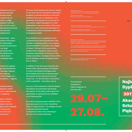 Ulotka | Najlepsze Dyplomy 2017 Akademii Sztuk Pięknych