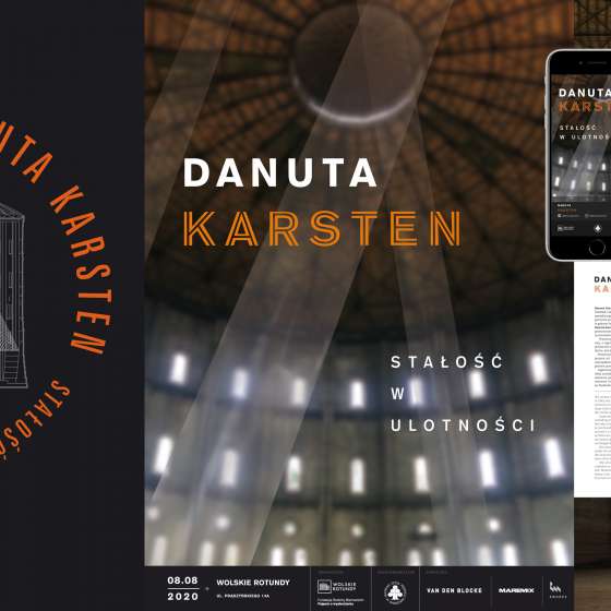 Projekt oprawy graficznej instalacji artystycznej Danuty Karsten „Stałość w Ulotności