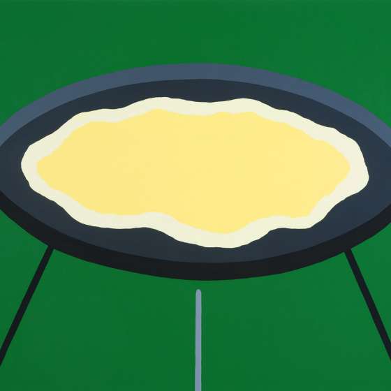 Jajecznica na grillu, 2016, akryl na płótnie, 140x200 cm