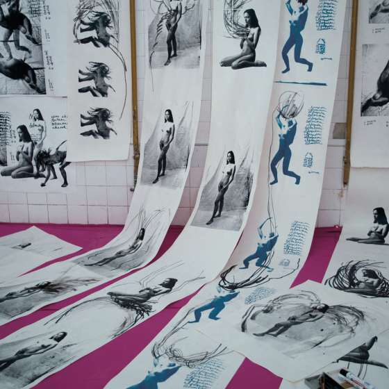 annamaria kmetyo dismantling me mixed, 40x325, 2023 r.  - Annamária Kmetyó