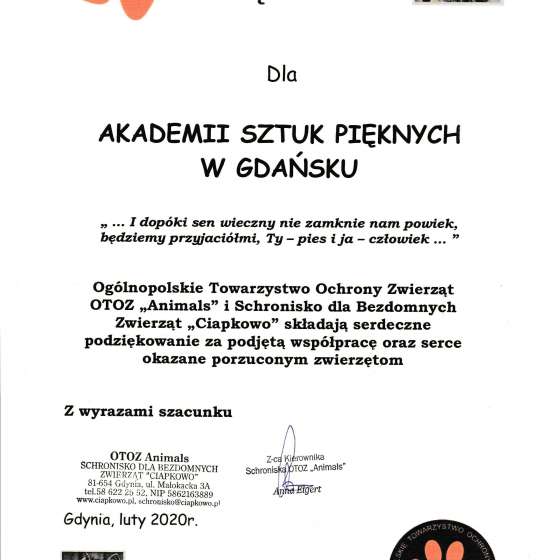 Wspieramy akcje charytatywne na rzecz zwierząt!