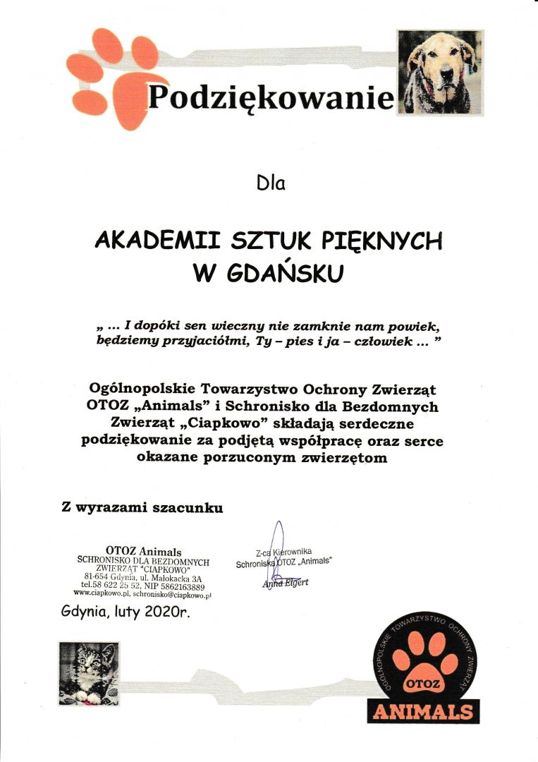 Wspieramy akcje charytatywne na rzecz zwierząt!