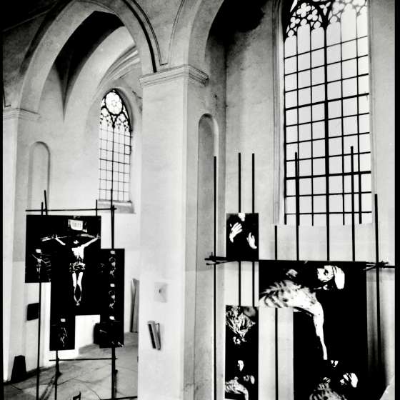 Sceny Pasyjne ‘93, rok wykonania: 1993, pokaz premierowy: Gdańsk, Kościół św. Bartłomieja, 1993  obiekty 400 x 280 cm