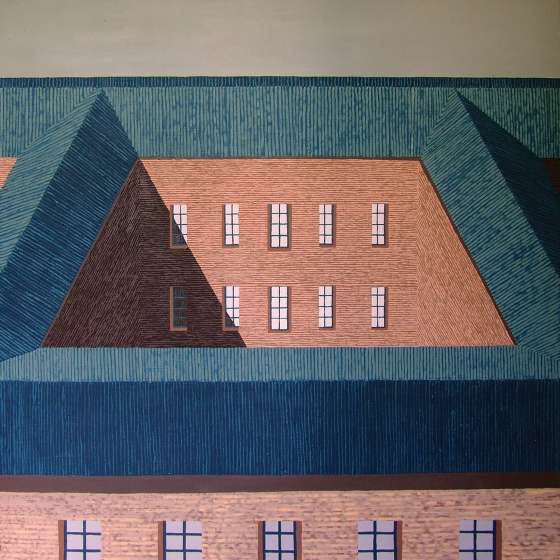 Studnia, 130x130 cm, olej na płótnie