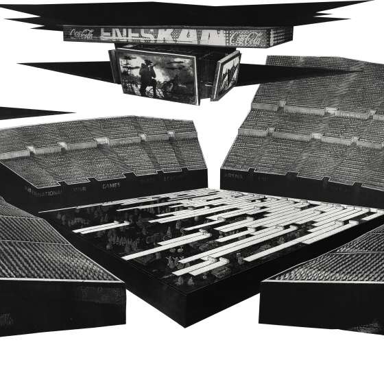 Kamil Kocurek_Arena 2_instalacja graficzna_wkleslodruk_295x94cm_2018