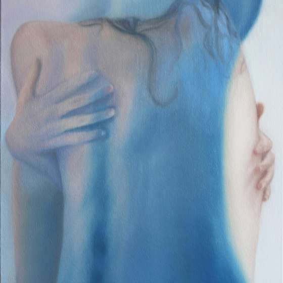 Karolina Futyma, CZUŁOŚĆ, olej na płótnie, 110 x 60 cm, 2024