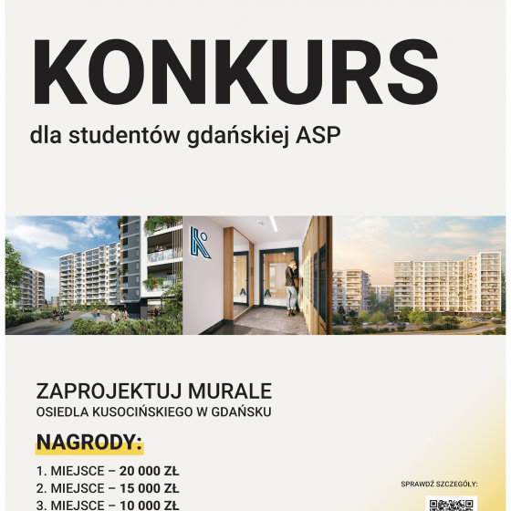  Konkurs na Projekt Murali inwestycji deweloperskiej „Kusocińskiego”