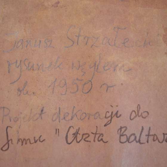 7. Tekst pisany ołówkiem  - etap zabezpieczania tekstu na czas kąpieli