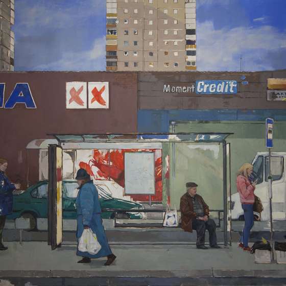 Kęstutis Juršėnas, Žalgirio bus stop, 200x150 cm