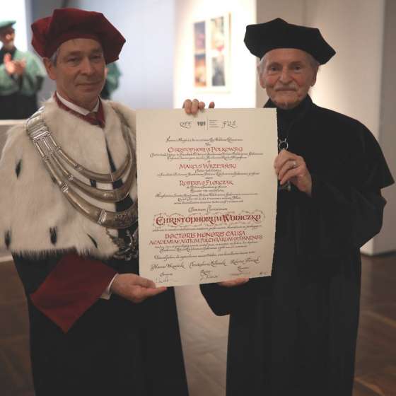 Uroczystość nadania artyście Krzysztofowi Wodiczce tytułu doktora honoris causa
