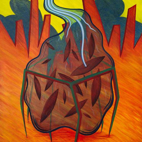 Pejzaż metafizyczny IV/2023, olej na płótnie, 185x130 cm, 2023