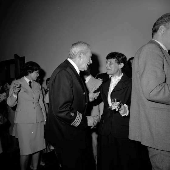 Odsłonięcie gobelinu „Dar Pomorza”, Na zdjęciu kapitan Daru Pomorza, prof. Józefa Wnuk, 1979 [I/68/11]