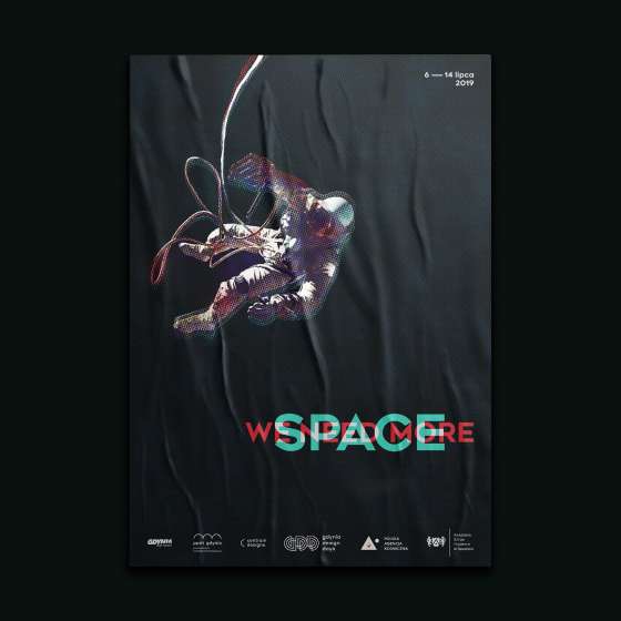 We Need More Space, identyfikacja wizualna wystawy; GDD 2019; kurator: Marta Flisykowska