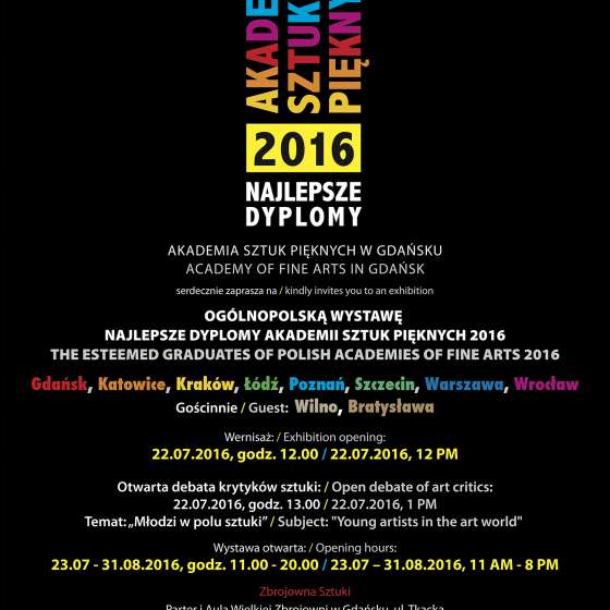 Afisz | Najlepsze Dyplomy 2016 Akademii Sztuk Pięknych