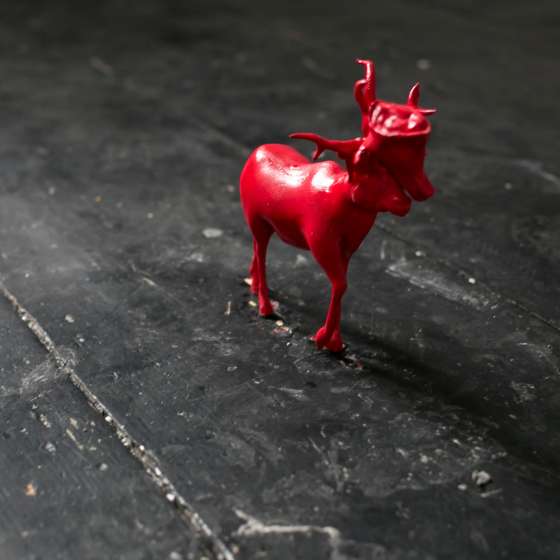 Cherez le mage; Czerwony jeleń, druk 3d, 16,5×15×5 cm, 2021