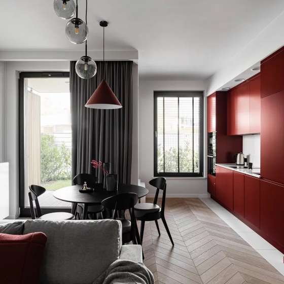 Salon - Elegancki partament z pazurem - Studio Kreatura