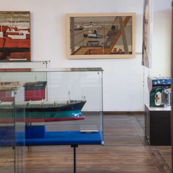 „Port Północny XII” - obraz, wystawa stała, Narodowe Muzeum Morskie; Gdańsk