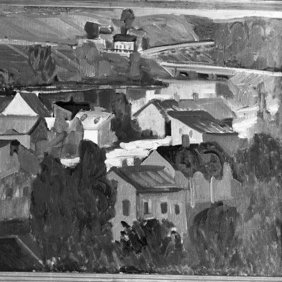 Stanisław Teisseyre, malarstwo olejne, akwarele, zdj. 1962 [X/53/438]