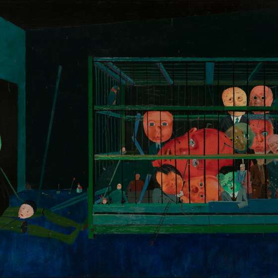 Klatka, olej na płótnie, 200x240 cm, 1979