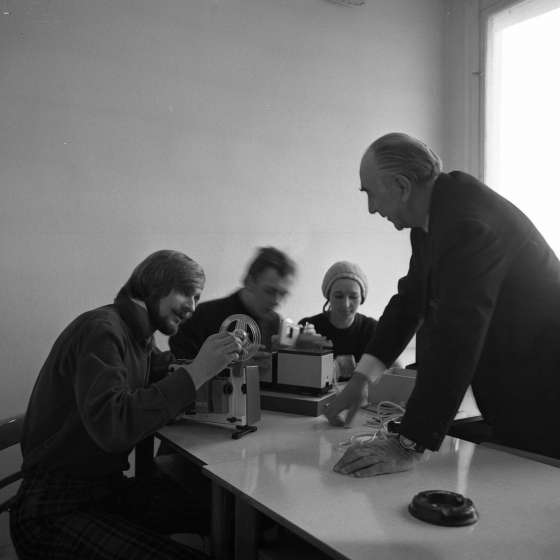 Witold Frydrych na zajęciach, pocz. Lat 80 [II/195/13] 