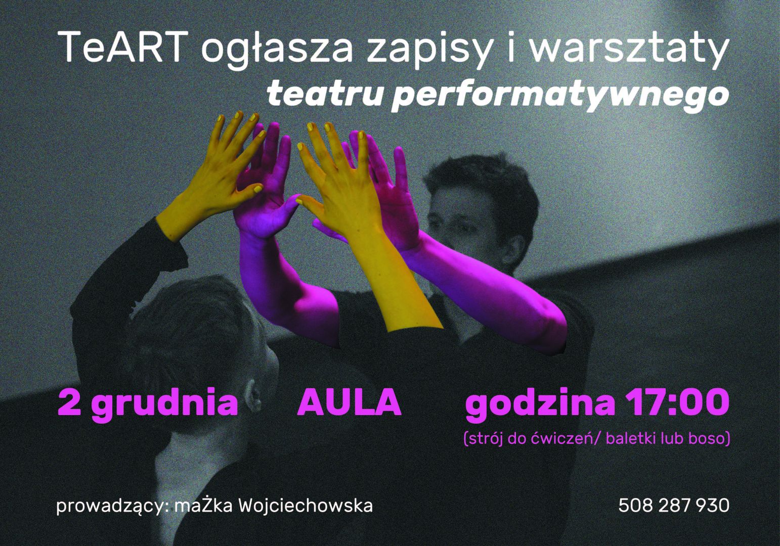 TeART ogłasza zapisy i  warsztaty teatru performatywnego