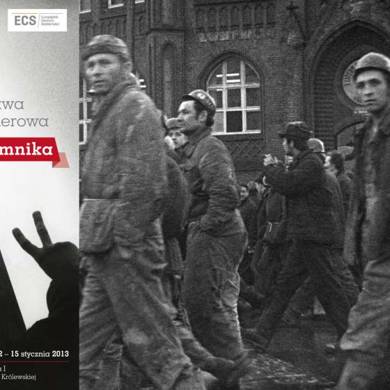 Projekt wystawy plenerowej „Historia jednego pomnika”. Klient: Europejskie Centrum Solidarności. Współautor: Piotr Mikołąjczak.