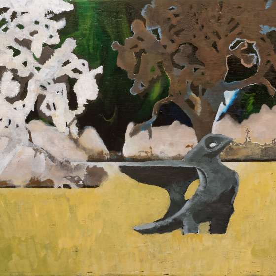 Zabawa, 40x35 cm, żywica akrylowa, akryl na desce