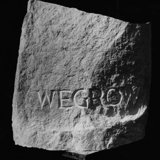 Kamień z nazwą miasta - Węgrów; 1961-1964; I/A/2/107