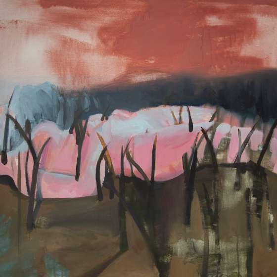 Leżenie na trawie, akryl na płótnie, 105x85cm, 2022