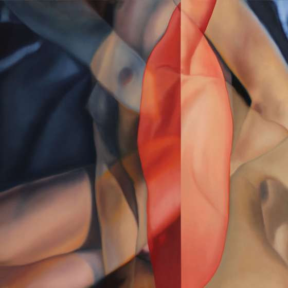 PRZENIKANIE, olej na płótnie, 90x120 cm, 2024